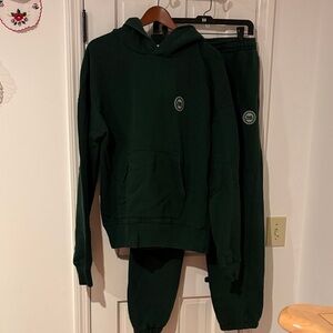 P448 Dark Green Hoodie and Joggers Set